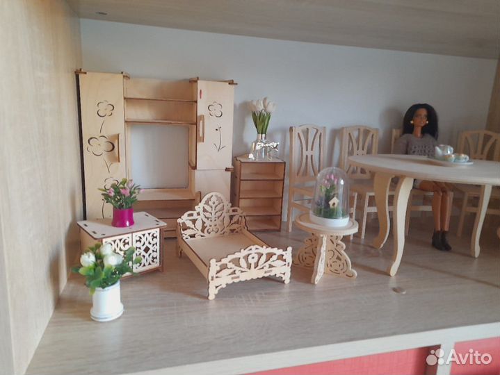 Набор деревянной мебели для кукол