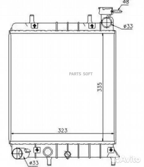 Радиатор hyundai accent 00- 1.5