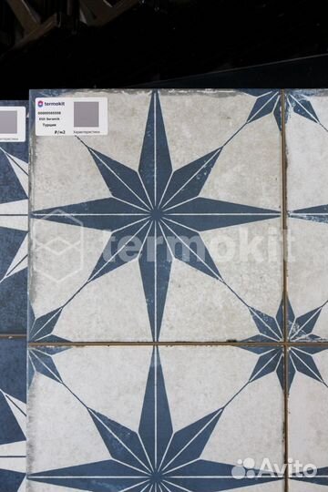 Керамогранит Etili Seramik Scintilla Saphire Blue Pre-cut 45x45