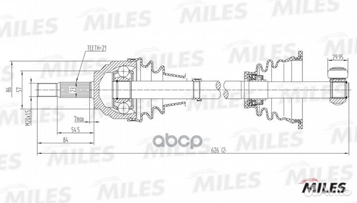 Привод в сборе renault clio II/kangoo I 1.2-1.6