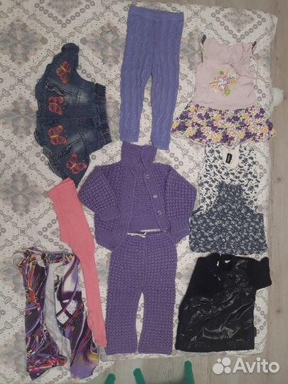 Вещи пакетомдля девочки