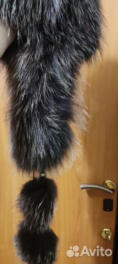 Шапка ушанка чернобурка