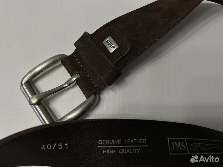 Кожаный ремнь JMS, 120 см