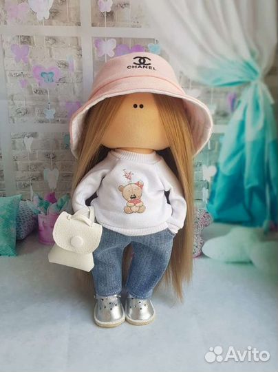 Интерьерная текстильная кукла