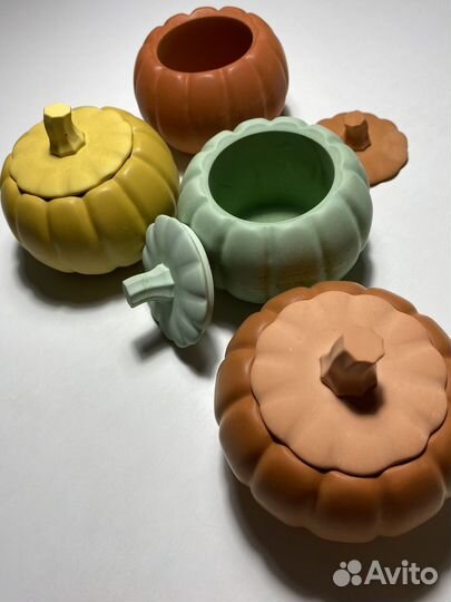 Тыква на Хэллоуин кашпо подсвечник шкатулка свеча