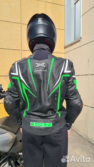 Куртка IXS мотоспорт кожаная с защитой 52 размер