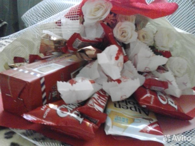 Сладкие букеты с розами