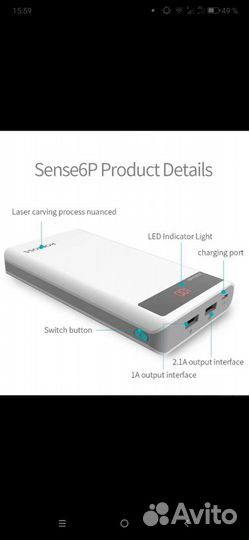 Power bank Romoss 20000 новый