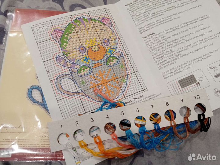 Остатки от наборов вышивки крестом