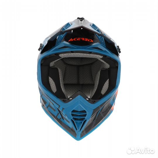 Темно-Синий Шлем Acerbis X-track 22-06 Black/Green