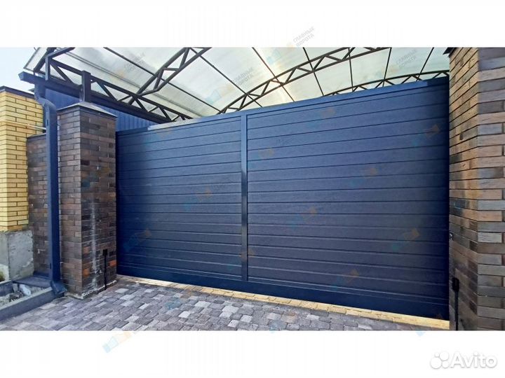Ворота Откатные с калиткой