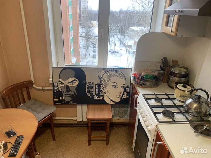 Инсталляция картина в стиле комиксов