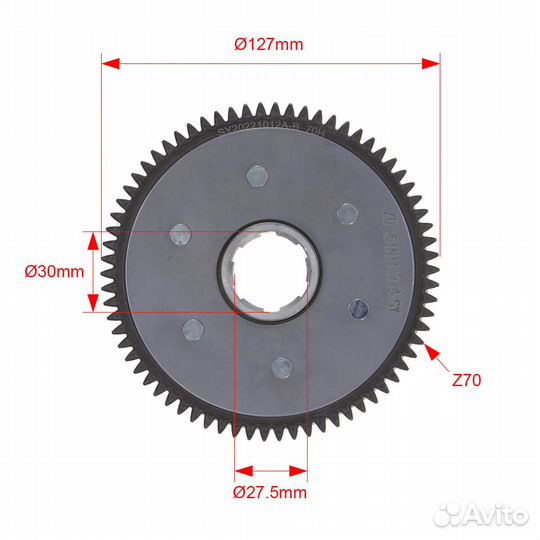 Корзина сцепления kayo двиг. ZS CB250 (вод.охл.)