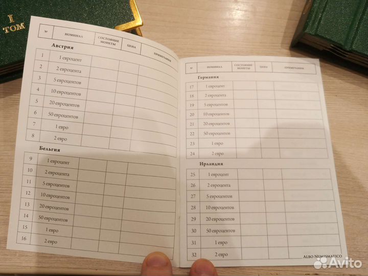 Альбом для монет Евро регулярного выпуска 2 тома