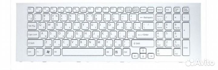 Клавиатура Sony Vaio vpcej2l1r белая