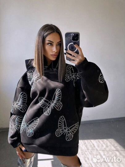 Худи женское с бабочками