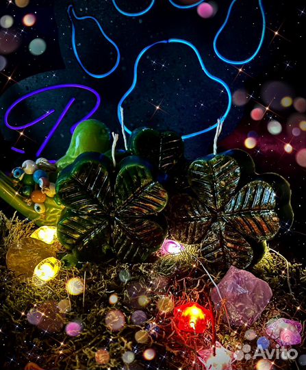 Свечи клевер и на деньги