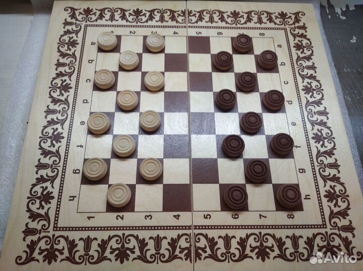 Шахматы + нарды + шашки + карты, 4в1. Новые