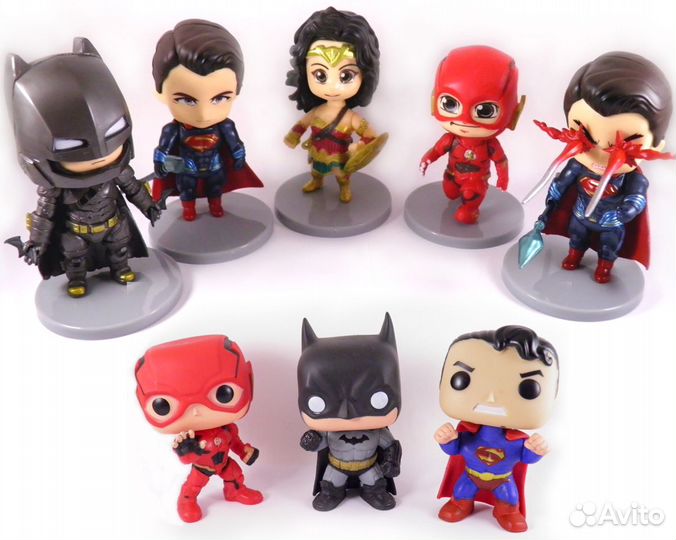 Фигурки Супермен, Бетмен, Флеш, Чудо-женщина