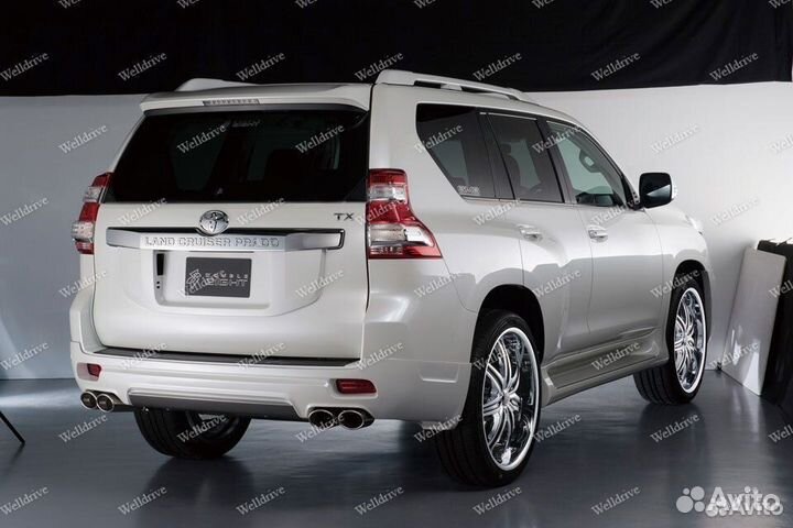 Обвес Toyota Prado 150 Modellista 2 трубы белый