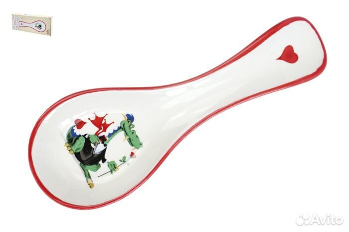 Ложка подстановочная дракон С розой Фарфор в подар