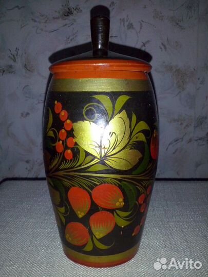 Кубышка и солонка хохлома СССР