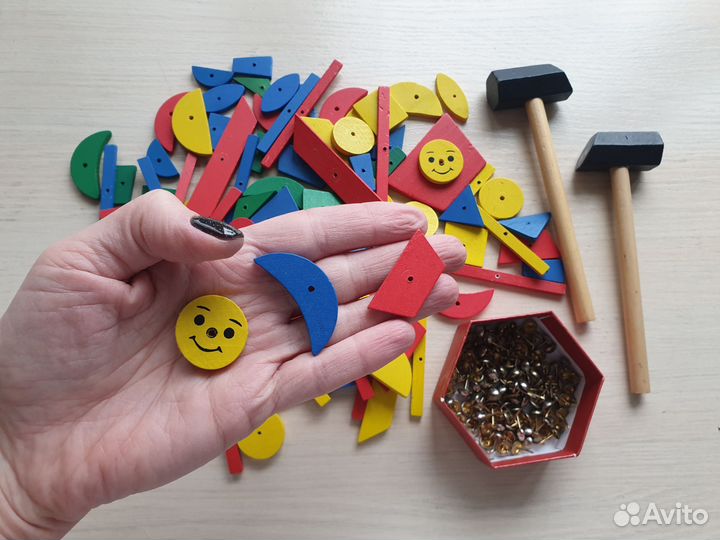 Деревянный конструктор пробковая доска гвоздики