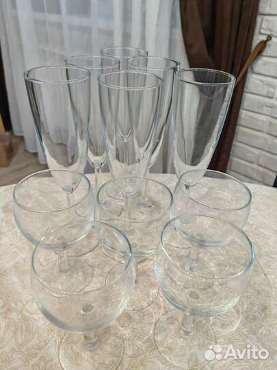 Набор бокалов для вина, для шампанского