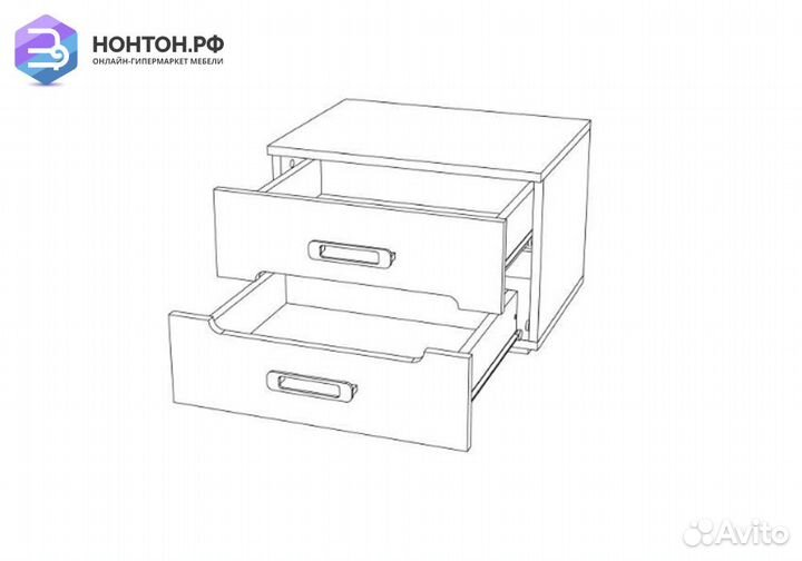 Комплект тумб Ким белый глянец / сонома