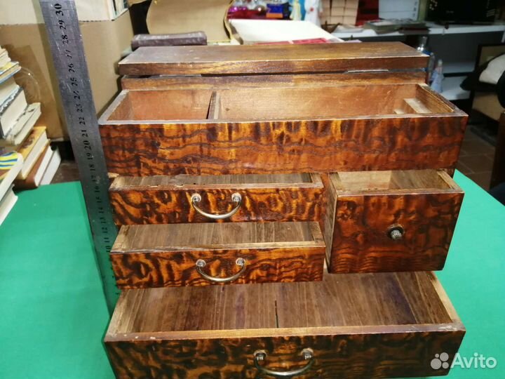 Шкатулка деревянная старинная