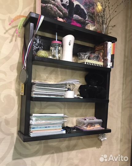 Полка настенная навесная массив