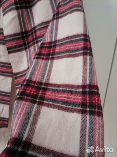 Шарф-палантин COS 100 шерсть клетчатый