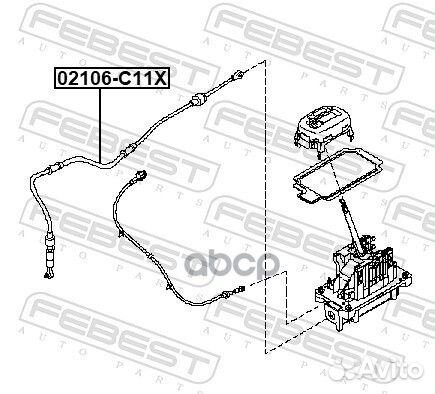 Тросик кпп nissan tiida 02106-C11X 02106-C11X F