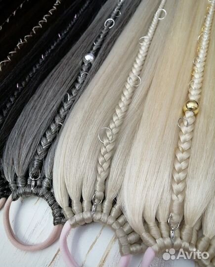 Накладной хвост / хвост на резинке / шиньон хвост