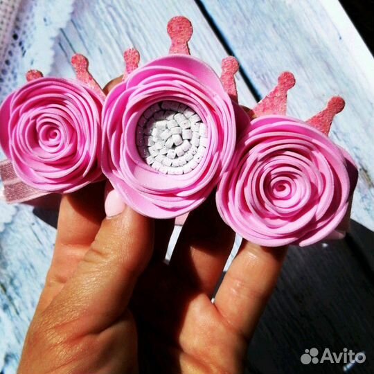 Повязочки с розами