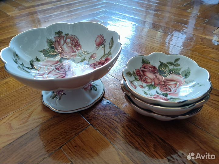 Набор для варенья Lefard. Розы. Конфетница,розетки