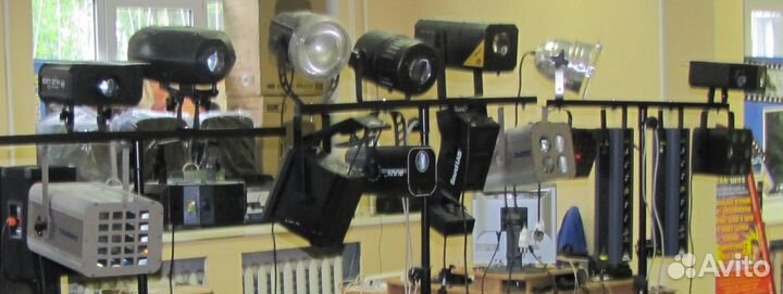 Светомузыка LED Лазер Сканер Стробоскоп Головы PAR