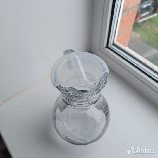 Кувшин стекло СССР гусь хрустальный