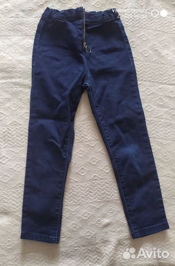 Пакетом для девочки 110-116: джинсы, 3 лонга