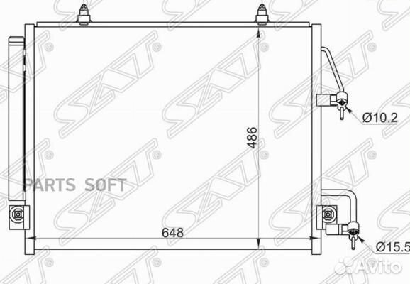 Радиатор кондиционера Митсубиси Паджеро 06
