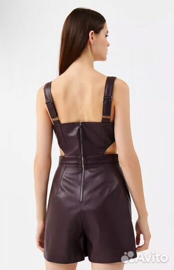 Befree,комбинезон из экокожи с боковыми разрезами