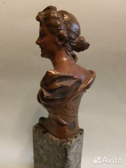 Бюст бронза Франция нач. хх века