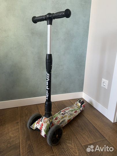Самокат tech team tiger print детский трехколесный