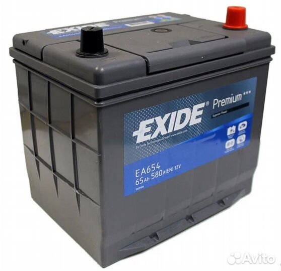 Аккумулятор Exide Premium R+ 65Ah 580А EA654