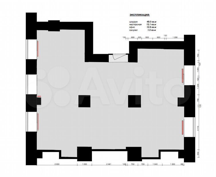 3-к. квартира, 75 м², 1/9 эт.