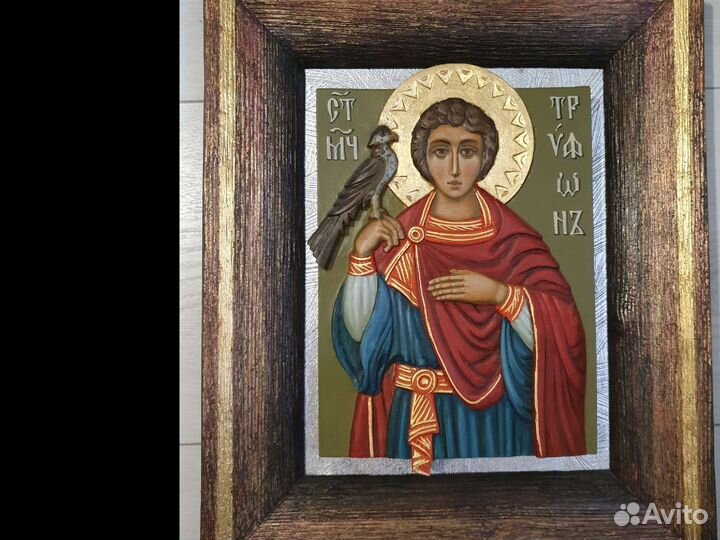 Икона резная авторская Св. Трифон