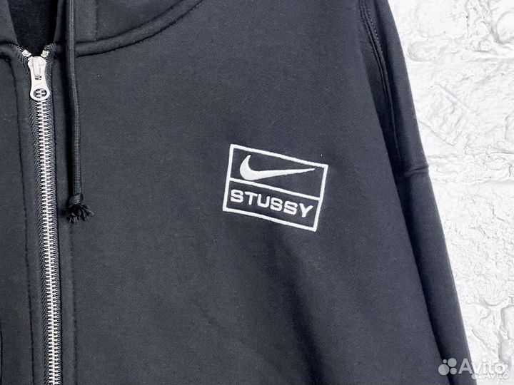 Nike x Stussy Fleece Zip Hoodie Black