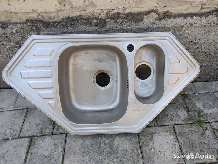 Угловая кухонная мойка бу