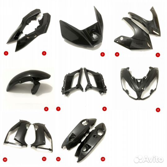 Kawasaki ER-6f 2012-2016 детали отдельно новые