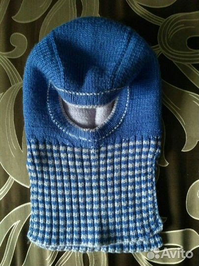 Шапка шлем 5-10лет (3шт) ручная работа